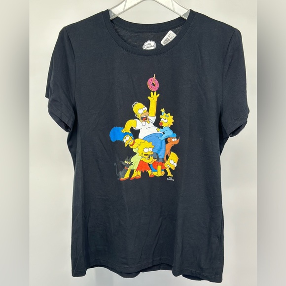 The Simpsons Family Donut Reach T-Shirt - Picture 1 of 3